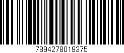 Código de barras (EAN, GTIN, SKU, ISBN): '7894278019375'