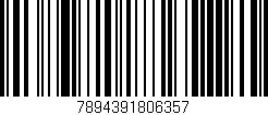 Código de barras (EAN, GTIN, SKU, ISBN): '7894391806357'