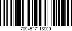 Código de barras (EAN, GTIN, SKU, ISBN): '7894577116980'