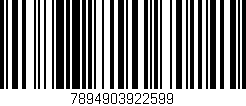 Código de barras (EAN, GTIN, SKU, ISBN): '7894903922599'