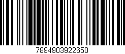 Código de barras (EAN, GTIN, SKU, ISBN): '7894903922650'