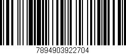 Código de barras (EAN, GTIN, SKU, ISBN): '7894903922704'