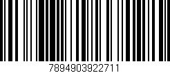 Código de barras (EAN, GTIN, SKU, ISBN): '7894903922711'
