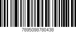 Código de barras (EAN, GTIN, SKU, ISBN): '7895098780438'