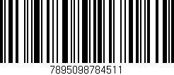 Código de barras (EAN, GTIN, SKU, ISBN): '7895098784511'