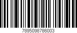 Código de barras (EAN, GTIN, SKU, ISBN): '7895098786003'