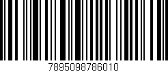 Código de barras (EAN, GTIN, SKU, ISBN): '7895098786010'