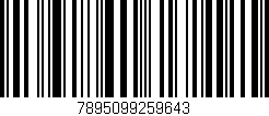 Código de barras (EAN, GTIN, SKU, ISBN): '7895099259643'