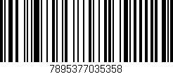 Código de barras (EAN, GTIN, SKU, ISBN): '7895377035358'