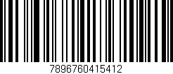 Código de barras (EAN, GTIN, SKU, ISBN): '7896760415412'