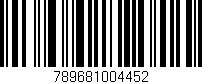 Código de barras (EAN, GTIN, SKU, ISBN): '789681004452'