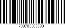 Código de barras (EAN, GTIN, SKU, ISBN): '7897033035931'