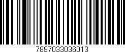Código de barras (EAN, GTIN, SKU, ISBN): '7897033036013'