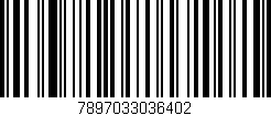 Código de barras (EAN, GTIN, SKU, ISBN): '7897033036402'