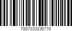 Código de barras (EAN, GTIN, SKU, ISBN): '7897033036778'