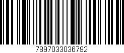 Código de barras (EAN, GTIN, SKU, ISBN): '7897033036792'