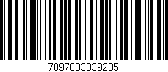 Código de barras (EAN, GTIN, SKU, ISBN): '7897033039205'