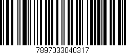 Código de barras (EAN, GTIN, SKU, ISBN): '7897033040317'