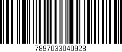 Código de barras (EAN, GTIN, SKU, ISBN): '7897033040928'