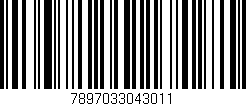 Código de barras (EAN, GTIN, SKU, ISBN): '7897033043011'