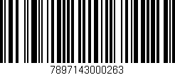 Código de barras (EAN, GTIN, SKU, ISBN): '7897143000263'