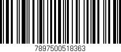 Código de barras (EAN, GTIN, SKU, ISBN): '7897500518363'
