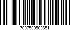 Código de barras (EAN, GTIN, SKU, ISBN): '7897500583651'