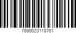 Código de barras (EAN, GTIN, SKU, ISBN): '7898023119761'