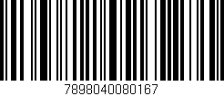 Código de barras (EAN, GTIN, SKU, ISBN): '7898040080167'