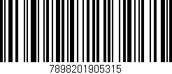 Código de barras (EAN, GTIN, SKU, ISBN): '7898201905315'