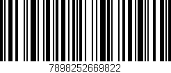 Código de barras (EAN, GTIN, SKU, ISBN): '7898252669822'