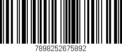 Código de barras (EAN, GTIN, SKU, ISBN): '7898252675892'