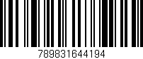 Código de barras (EAN, GTIN, SKU, ISBN): '789831644194'