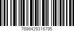 Código de barras (EAN, GTIN, SKU, ISBN): '7898429316795'