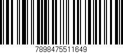 Código de barras (EAN, GTIN, SKU, ISBN): '7898475511649'