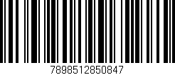 Código de barras (EAN, GTIN, SKU, ISBN): '7898512850847'