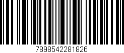 Código de barras (EAN, GTIN, SKU, ISBN): '7898542281826'