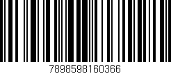 Código de barras (EAN, GTIN, SKU, ISBN): '7898598160366'