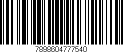 Código de barras (EAN, GTIN, SKU, ISBN): '7898604777540'