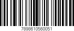 Código de barras (EAN, GTIN, SKU, ISBN): '7898610560051'