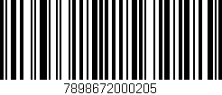Código de barras (EAN, GTIN, SKU, ISBN): '7898672000205'