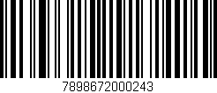 Código de barras (EAN, GTIN, SKU, ISBN): '7898672000243'