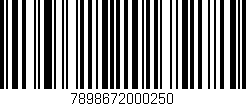 Código de barras (EAN, GTIN, SKU, ISBN): '7898672000250'