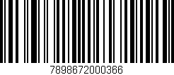 Código de barras (EAN, GTIN, SKU, ISBN): '7898672000366'