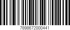 Código de barras (EAN, GTIN, SKU, ISBN): '7898672000441'