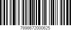 Código de barras (EAN, GTIN, SKU, ISBN): '7898672000625'