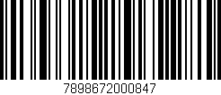 Código de barras (EAN, GTIN, SKU, ISBN): '7898672000847'