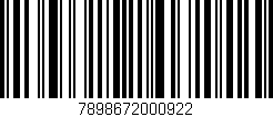 Código de barras (EAN, GTIN, SKU, ISBN): '7898672000922'