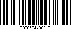 Código de barras (EAN, GTIN, SKU, ISBN): '7898674400010'