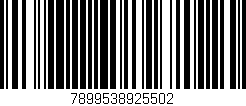 Código de barras (EAN, GTIN, SKU, ISBN): '7899538925502'